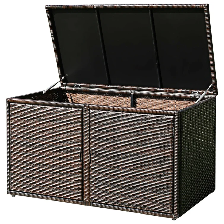 FORCLOVER 45'' W 88 Gallons Wicker Deck Box