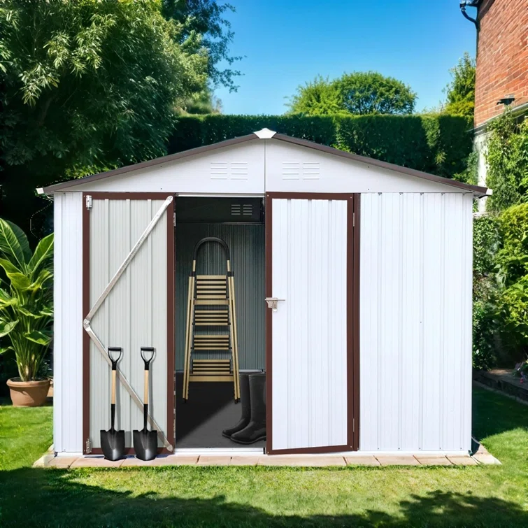 10 ft. W x 8.5 ft. D Metal Storage Shed