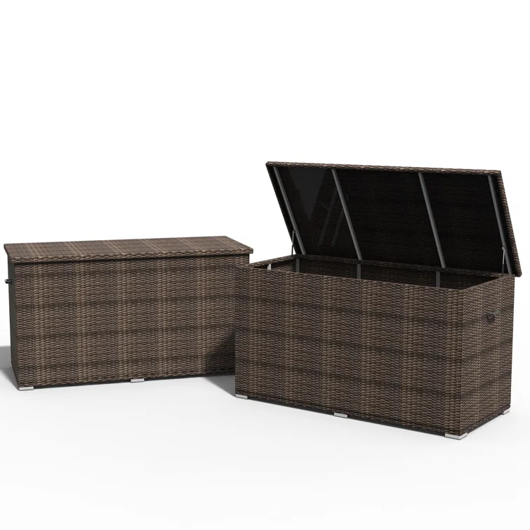 Primestok 67.2'' W 270 Gallons Water Resistant Deck Box in Brown