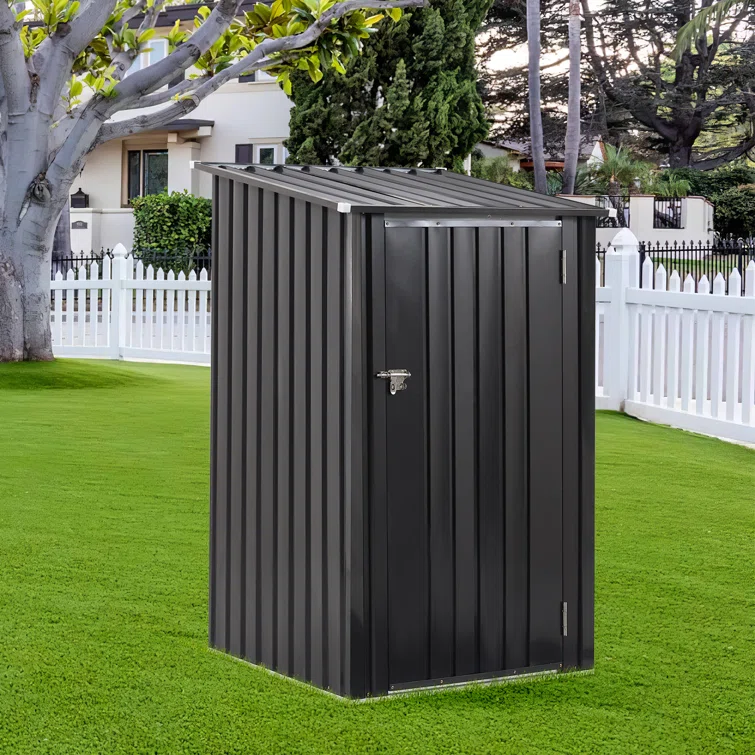 3 ft. W x 3 ft. D Galvanized Steel Lean-to Tool Shed