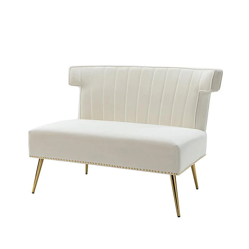 Megara Velvet Armless Wingback Loveseat