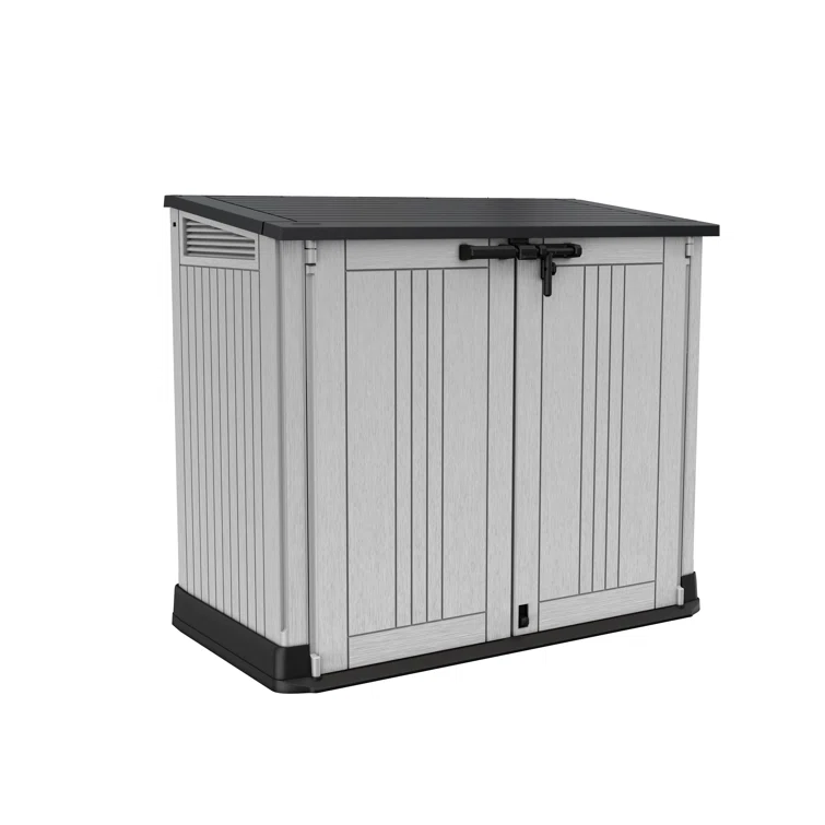 Keter Store It Out Prime Durable Resin Outdoor Storage Shed With Floor and Double Doors for Garden Patio Furniture and Tools