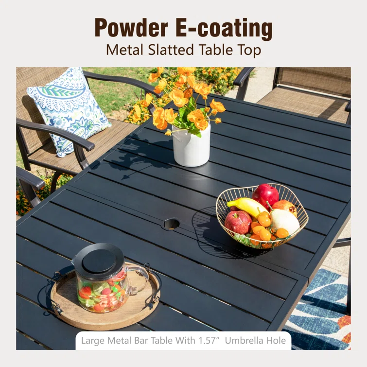 Alyne 6 - Person Rectangular Outdoor Dining Set