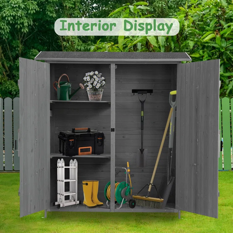 5 ft. W x 2 ft. D Wood Lean-to Tool Shed
