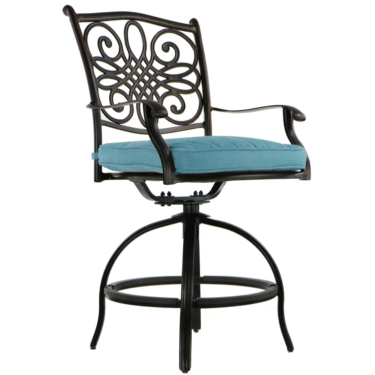 Thibault 4 - Person Round Outdoor Dining Set with Cushions