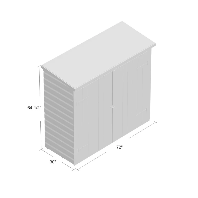 6 ft. W x 2.5 ft. D Wooden Horizontal Bike Shed