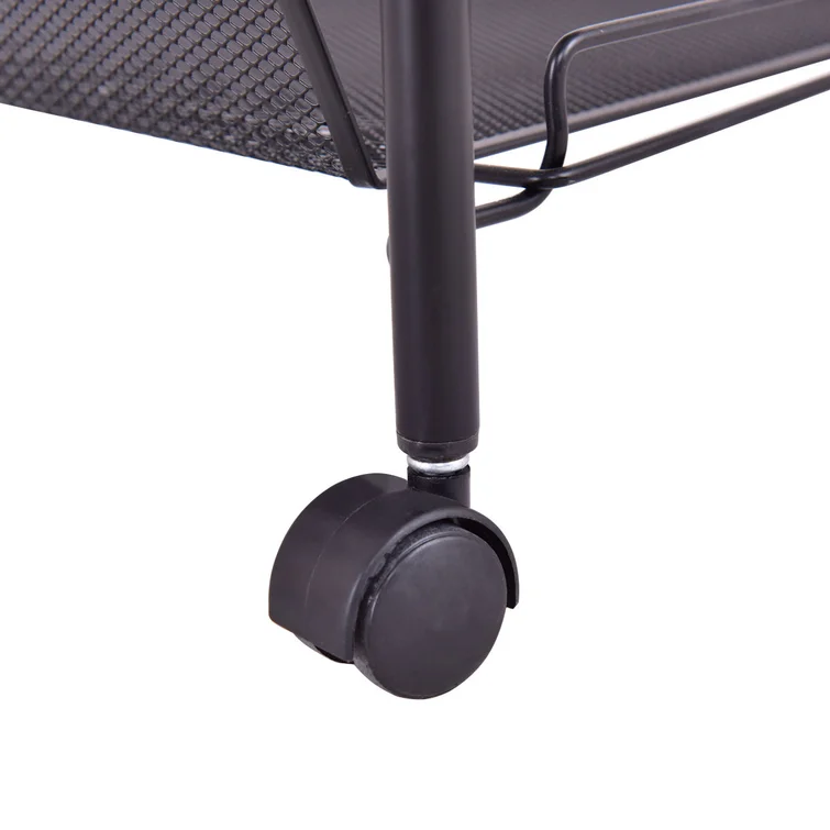 Elizabetha 17.5'' W Steel Shelving Unit with Wheels