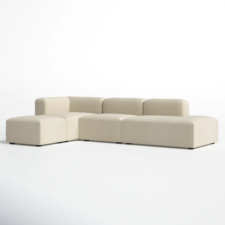 Winnie 4 - Piece Corduroy Sectional