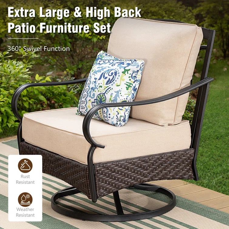 Argyri 5 - Person Outdoor Seating Group with Cushions