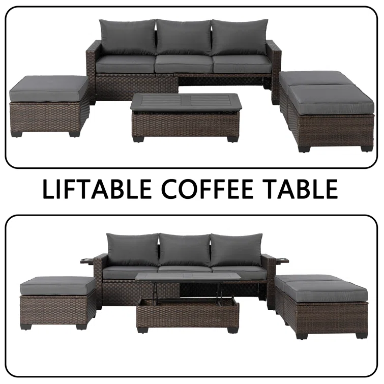 Chandon 6 - Person Outdoor Seating Group with Cushions