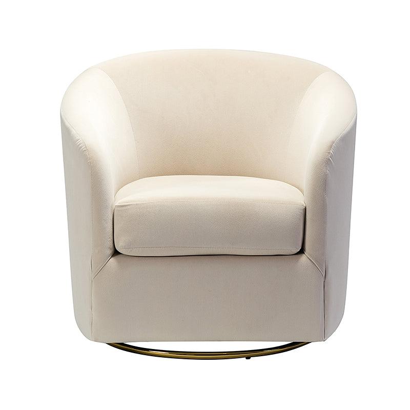 Emanuela Velvet Swivel Barrel Armchair