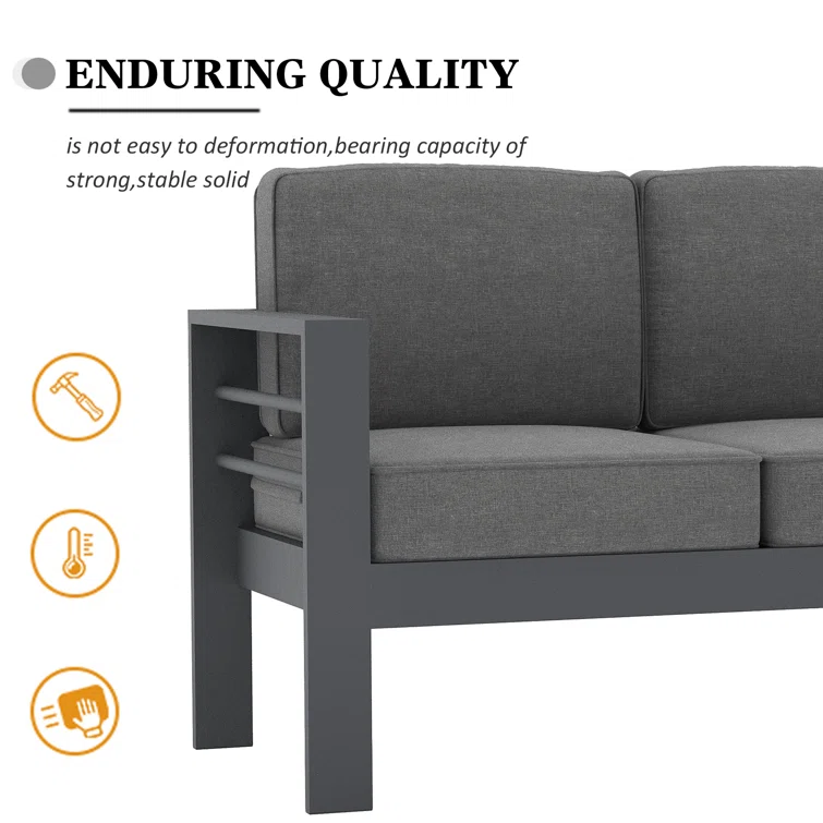 Searl 5 - Person Outdoor Seating Group with Cushions