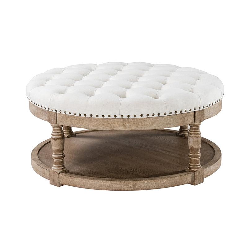 Danilynn Tufted Round Cocktail Ottoman Coffee Table
