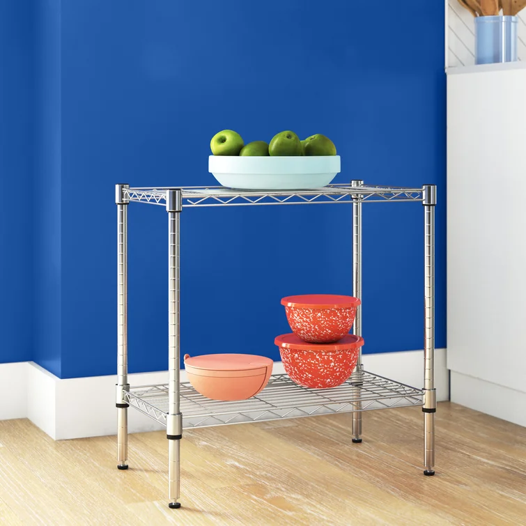 Wayfair Basics® Alexandrina 2-Tier Steel Shelving Unit (24" H x 24" W x 14" D)