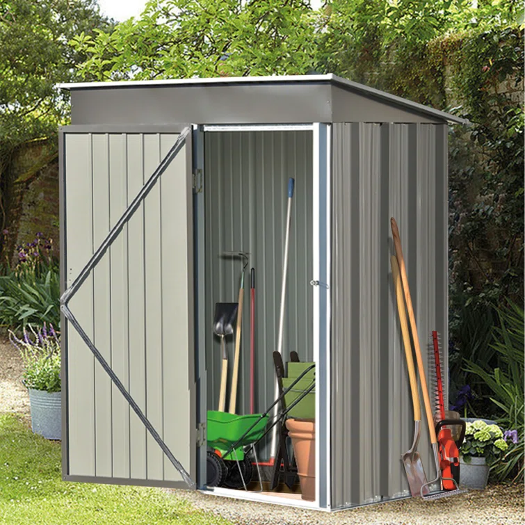 5 ft. W x 3 ft. D Aluminum Lean-to Storage Shed