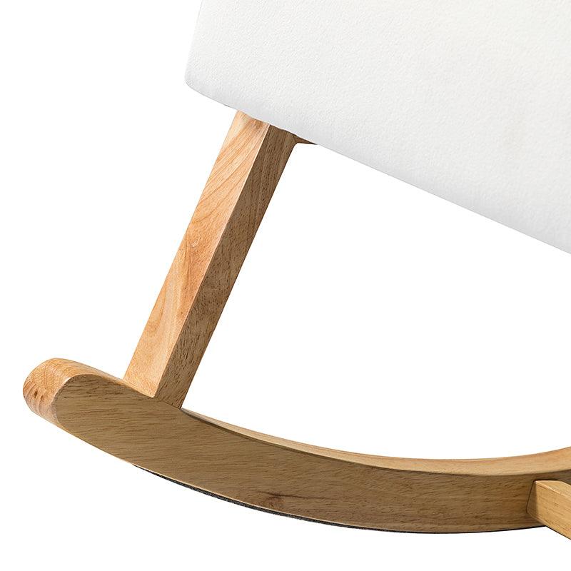Yamat Velvet Rocking Armchair with Cane Arms