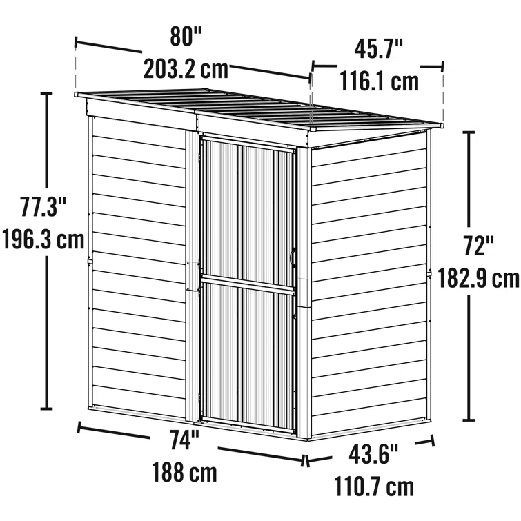 Shed-in-a-Box 6 ft. W x 4 ft. D Metal Horizontal Storage Shed