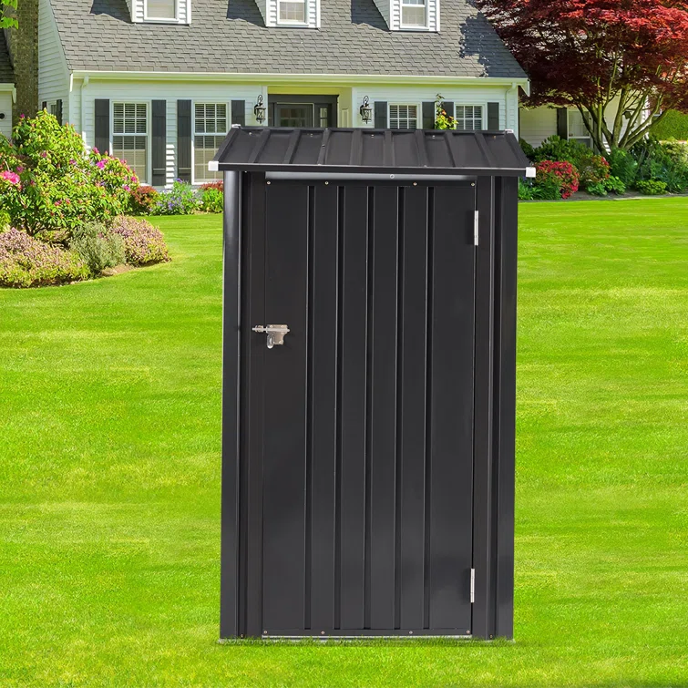 3 ft. W x 3 ft. D Galvanized Steel Lean-to Tool Shed