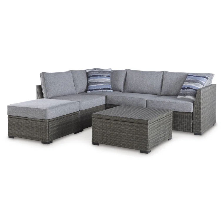 Petal Road Wicker 5 - Person Outdoor Seating Group with Cushions