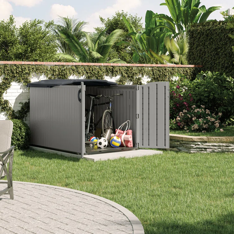 Suncast 57.5 in. W x 79.75 in. D Glidetop Horizontal Shed