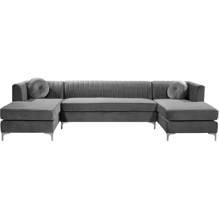 Shingleton 3 - Piece Velvet Sectional