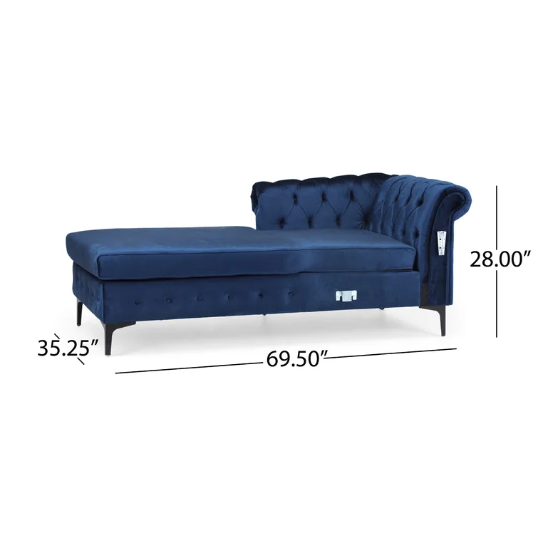Eginald 2 - Piece Velvet Sectional