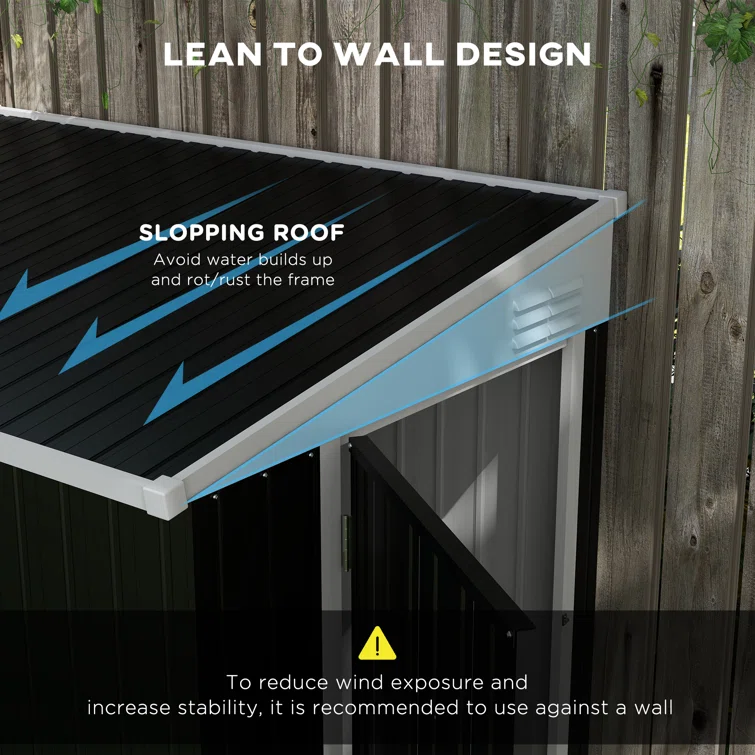 Metal Lean-to Storage Shed