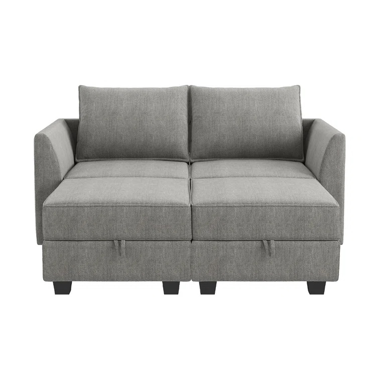 Manusite Convertible Modular Sectional Couch With Reversible Storage Chaise