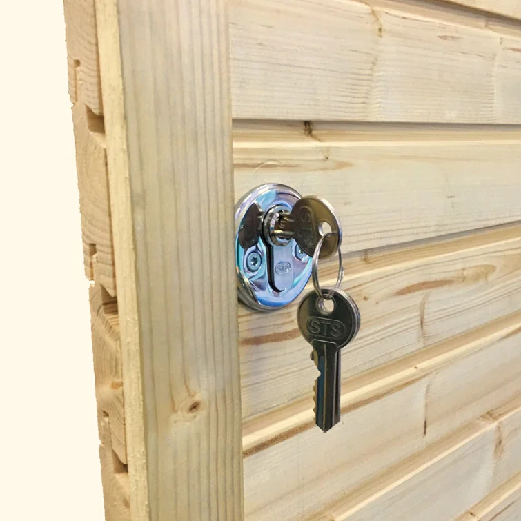 Bertilo 6 ft. 7 in. W x 3 ft. 5 in. D Solid Wood Horizontal Bike Shed