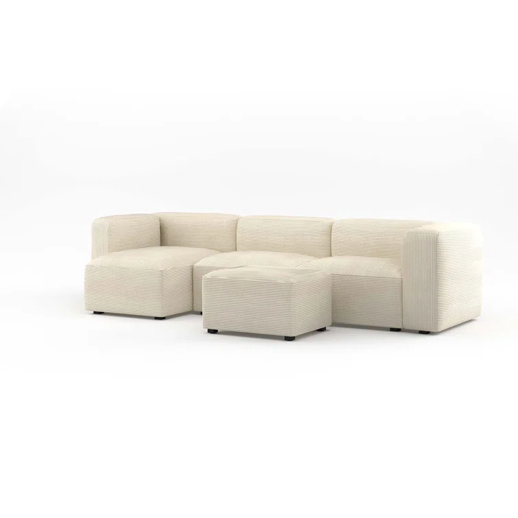 Winnie 4 - Piece Corduroy Sectional