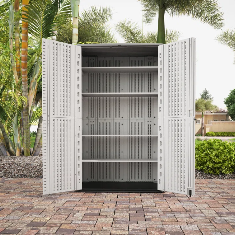Outdoor Weather Resistance 4 ft. 2 in. W x 2 ft. 5 in. D Resin Vertical Tool Shed