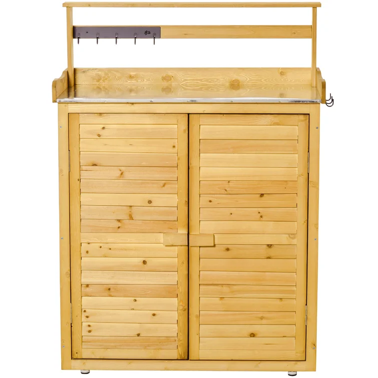 Garden Outdoor 3 ft. W x 2 ft. D Solid Wood Horizontal Storage Shed