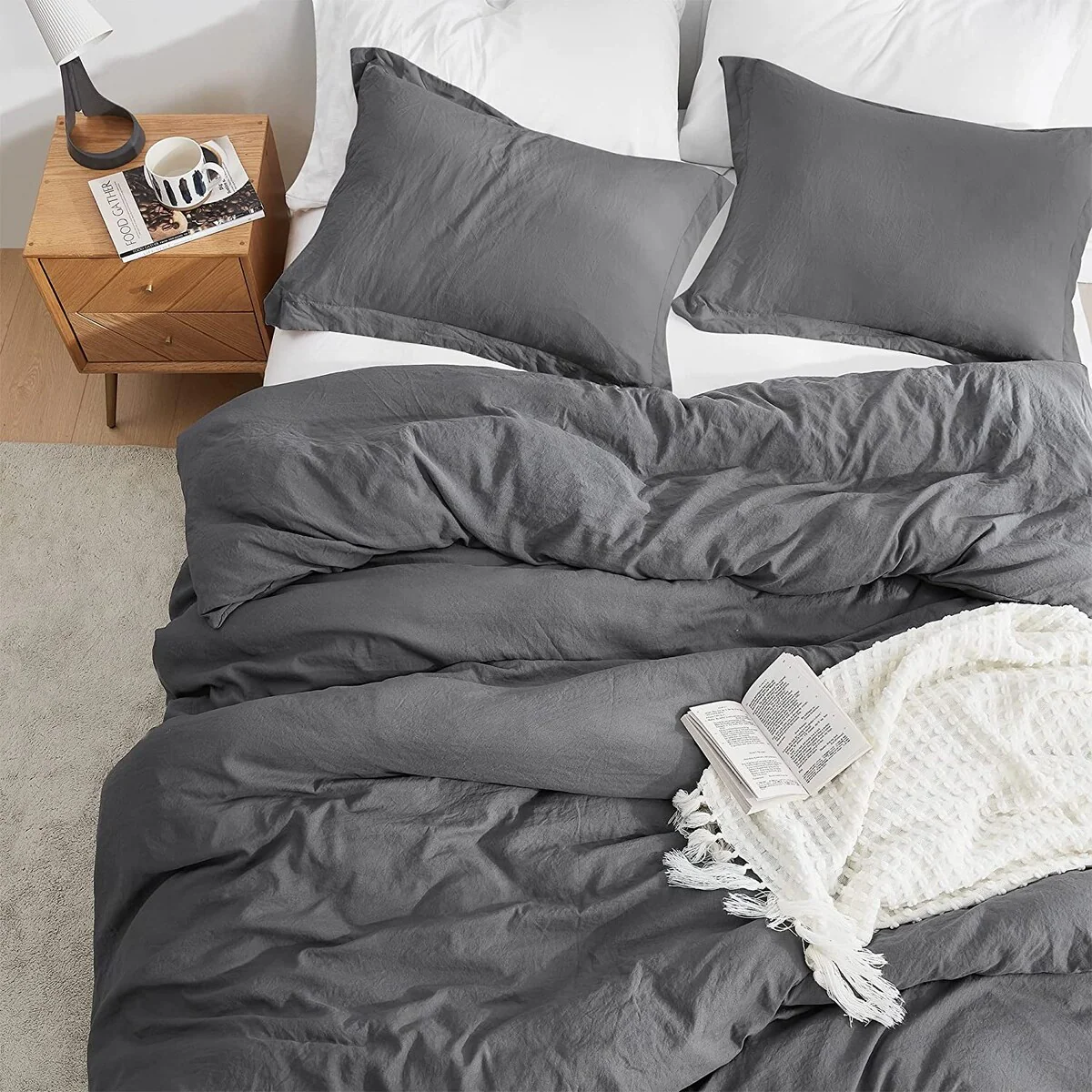 Natural Loft? Oversized Comforter Set - Pewter