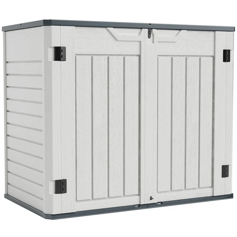 4 ft. W x 2 ft. D Resin Horizontal Garbage Shed