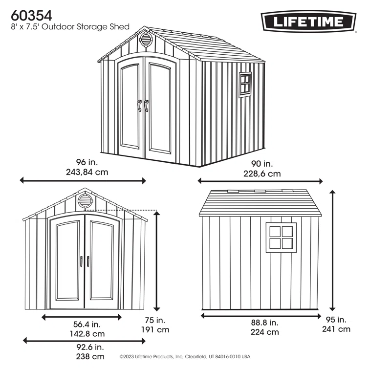8 Ft. x 7.5 Ft. High-Density Polyethylene (Plastic) Steel Reinforced Outdoor Storage Shed