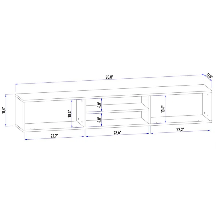 Waco Floating TV Stand Up to 80