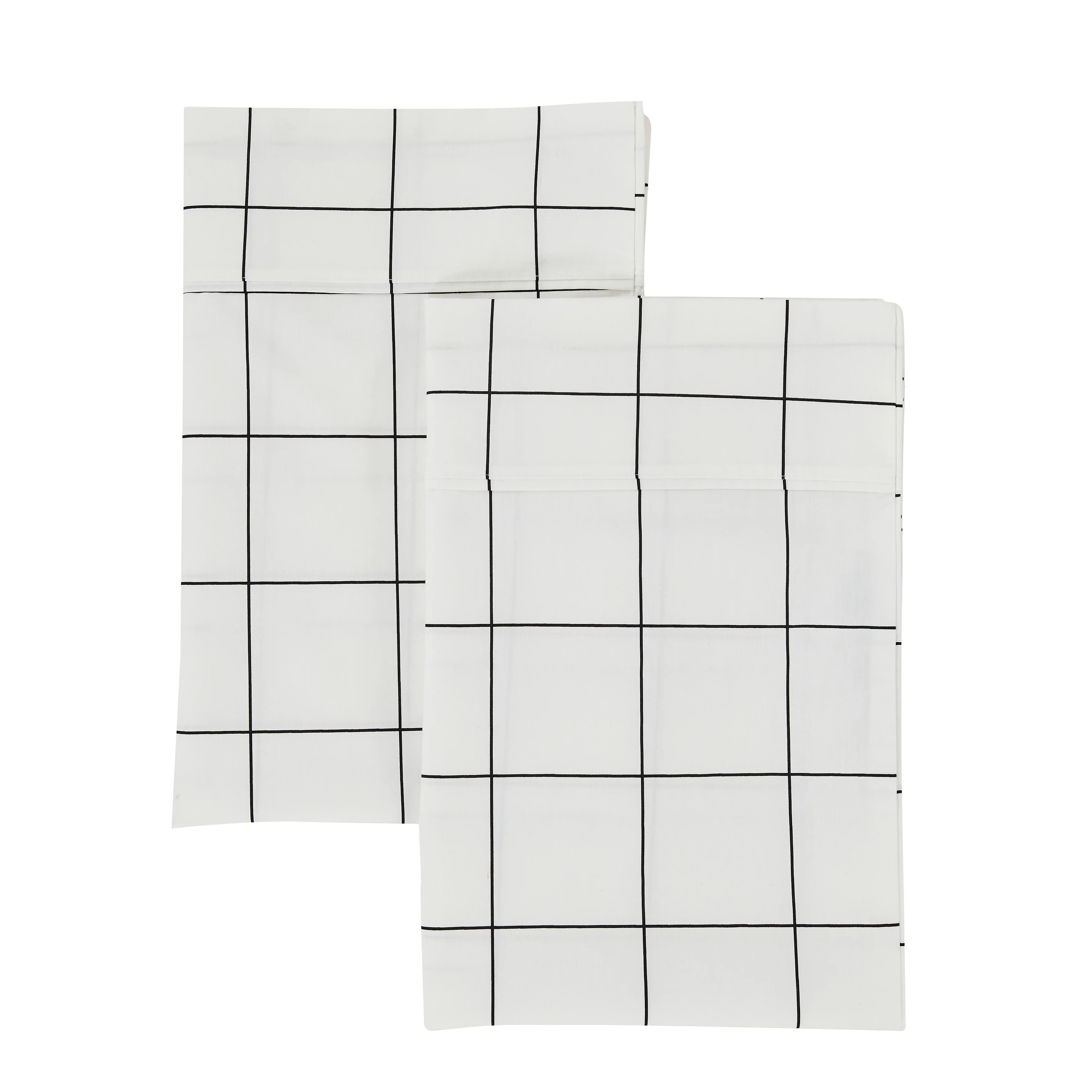 Printed Percale Cotton Black Box Sheet Set and Pillowcases