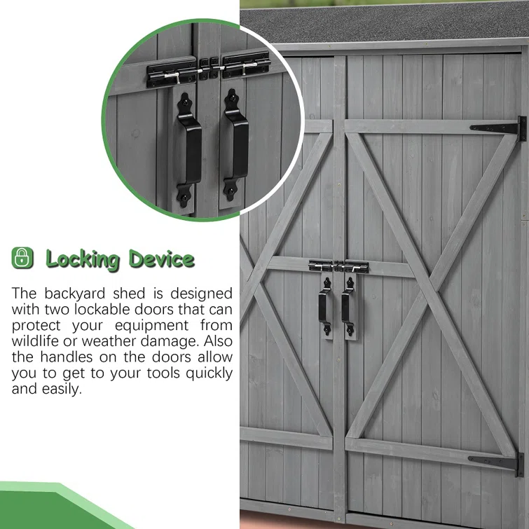 5 ft. W x 2 ft. D Wood Lean-to Tool Shed