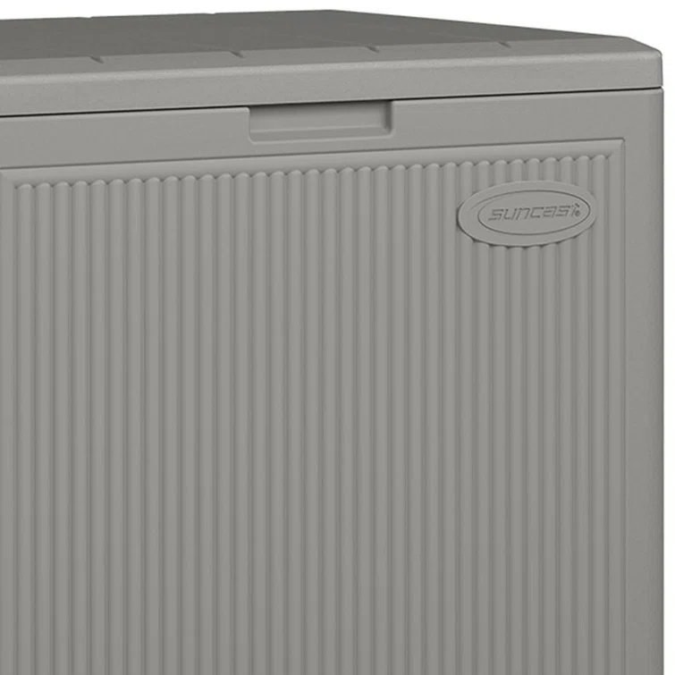 Suncast 22 Gallons Gallon Water Resistant Resin Deck Box in Dove Gray