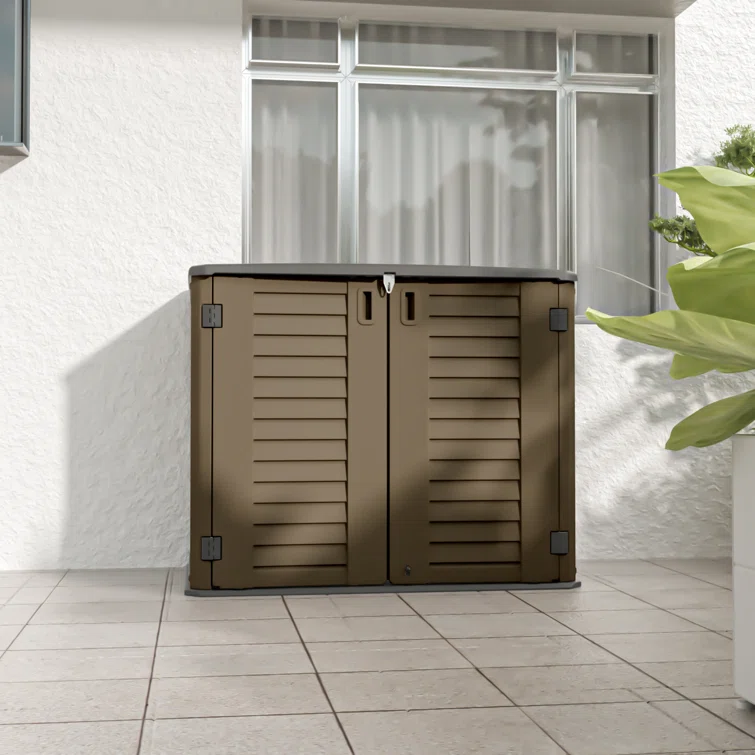 4 ft. 2 in. W x 2 ft. 4 in. D Resin Garage Shed