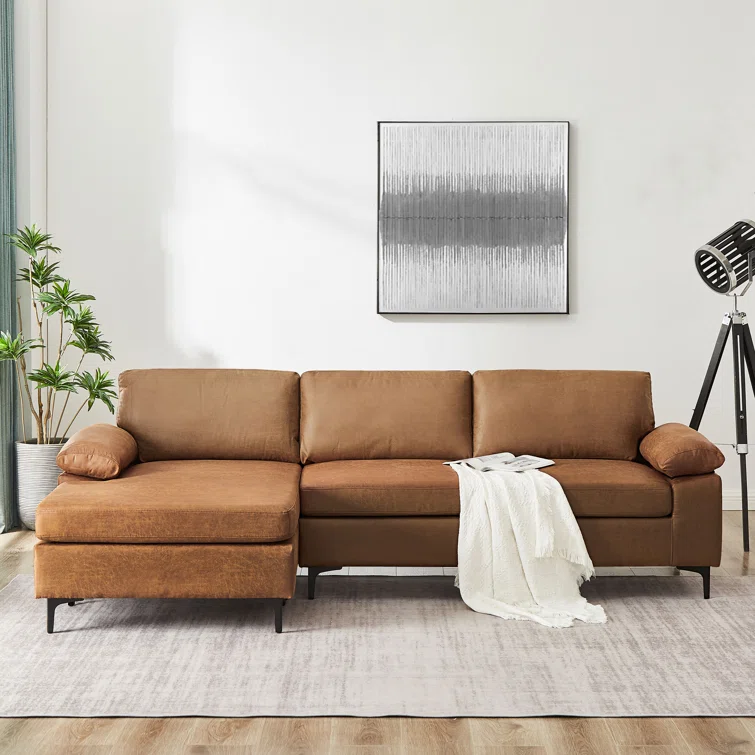 Amreena 2 - Piece Faux Leather Chaise Sectional