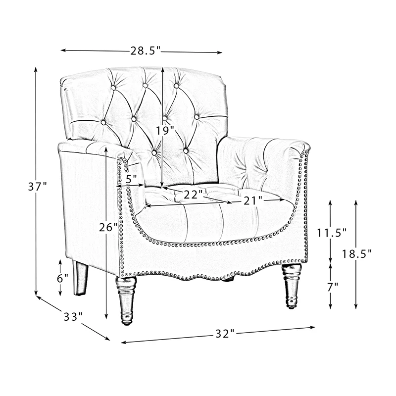 Enrique Genuine Leather Armchair
