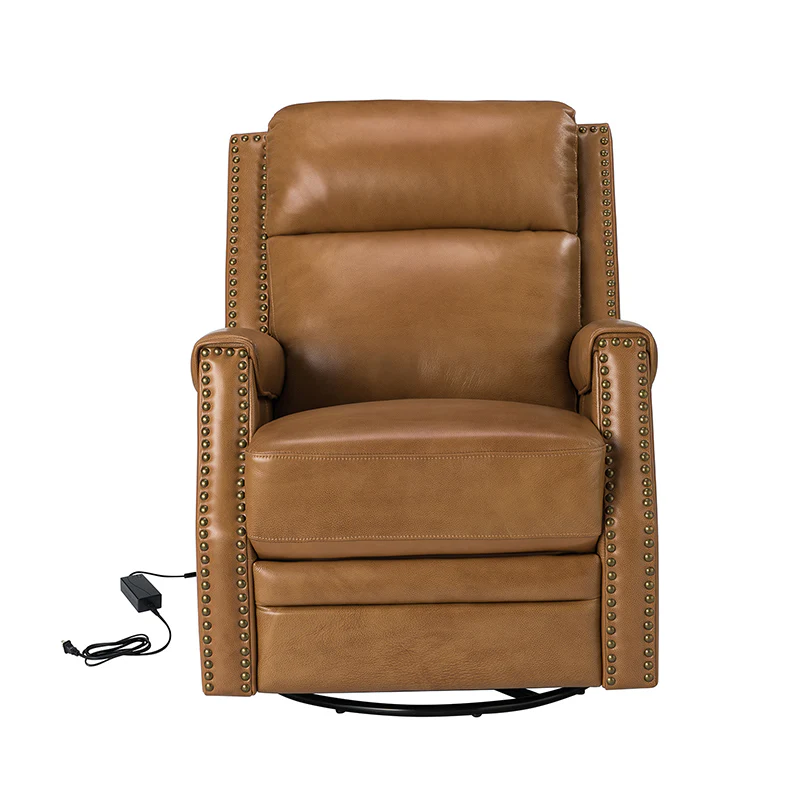 Hieronymus Genuine Leather Power Rocking Recliner