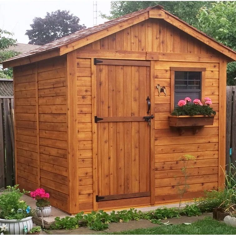 8 ft. W x 8ft. D Gardener Cedar Wood Storage Shed