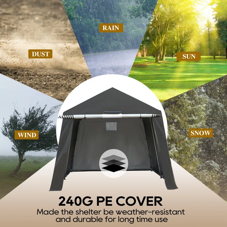 10 Ft. W x 10 Ft. D Portable Storage Shed