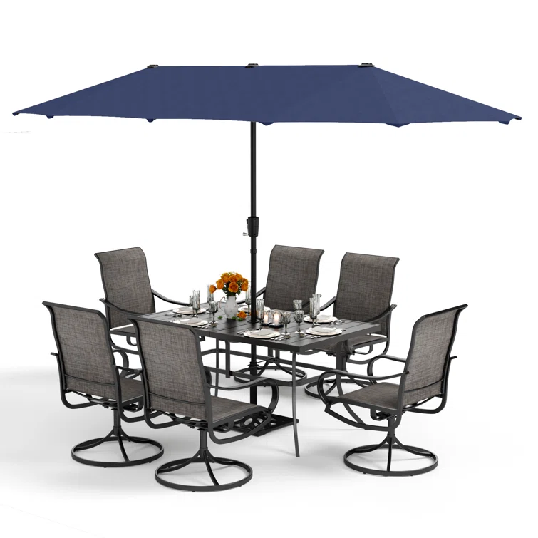 Alyah 6 - Person Rectangular Outdoor Dining Set
