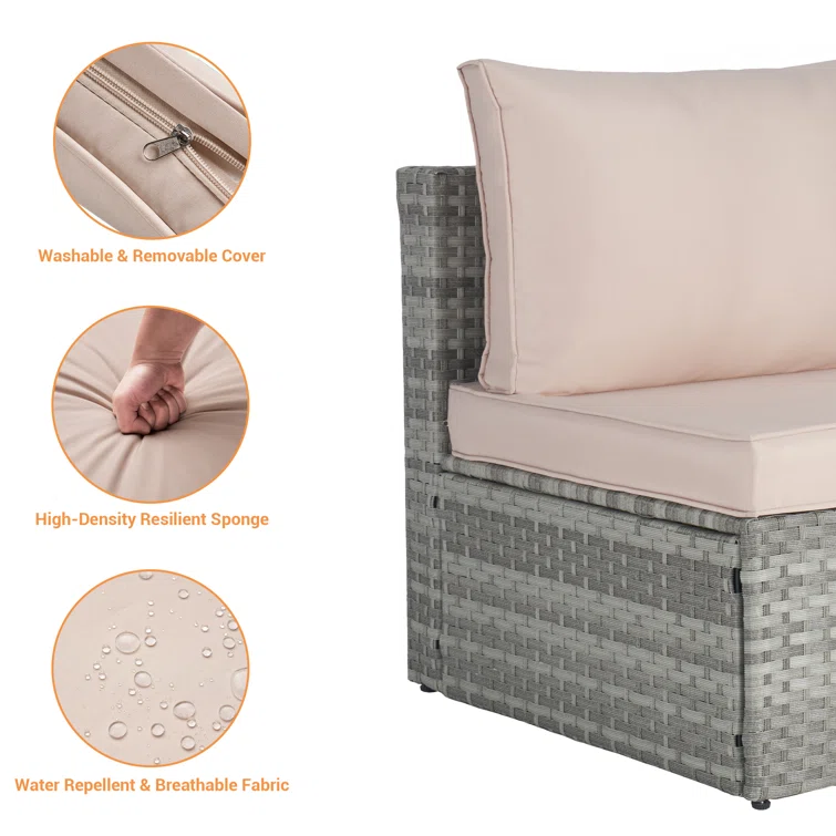 6 - Person Outdoor Seating Group with Cushions