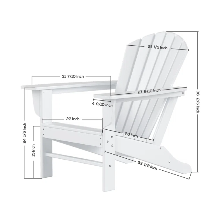 Shaunna Resin Adirondack Chair with Ottoman