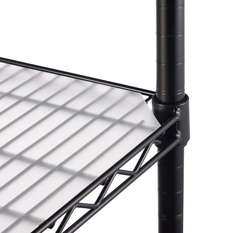 48" W x 18" D x 72" H 4 Tier Wire Shelving with Liners and Wheels