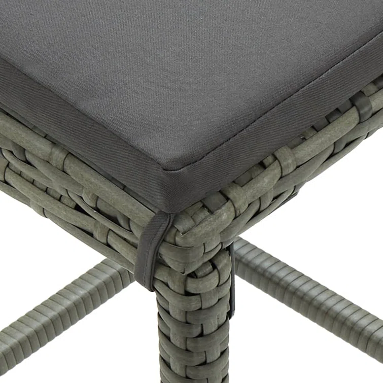 Patio Bar Table and Stools Set with Cushions
